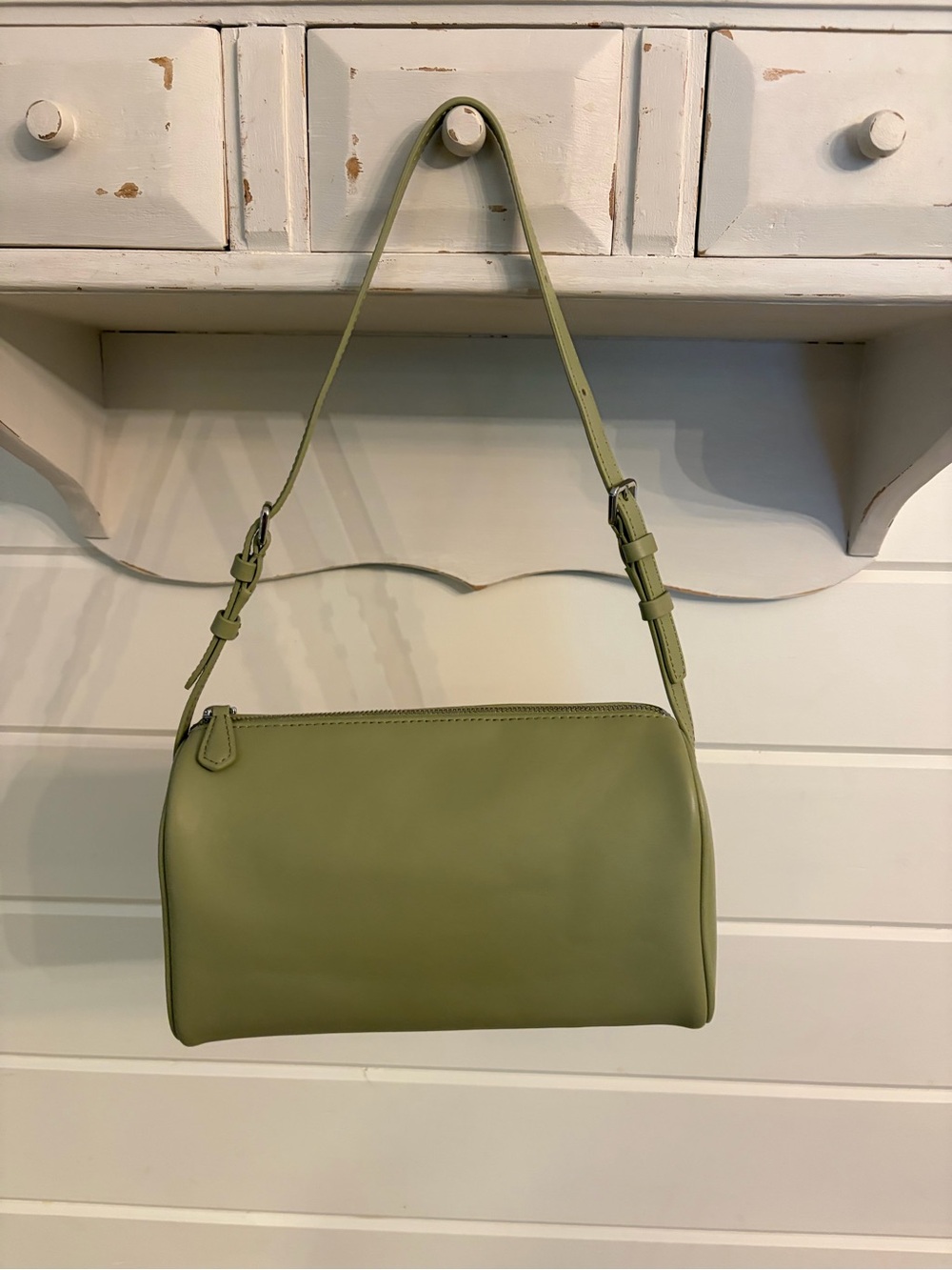 Quince Rio Mini Shoulder Bag in soft green